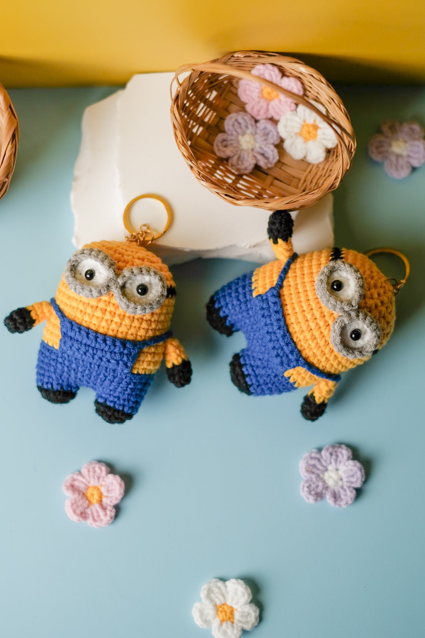 Crochet Minion Keychain