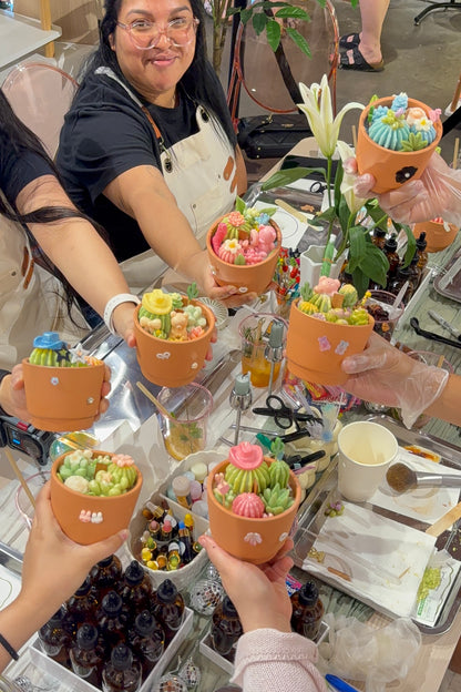 Cactus Candle Workshop – Snacks & Mocktail with Fresh Fruit Included