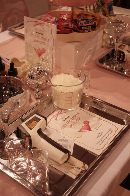 Cocktail Candle Workshop – Snacks & Mocktail with Fresh Berries Included