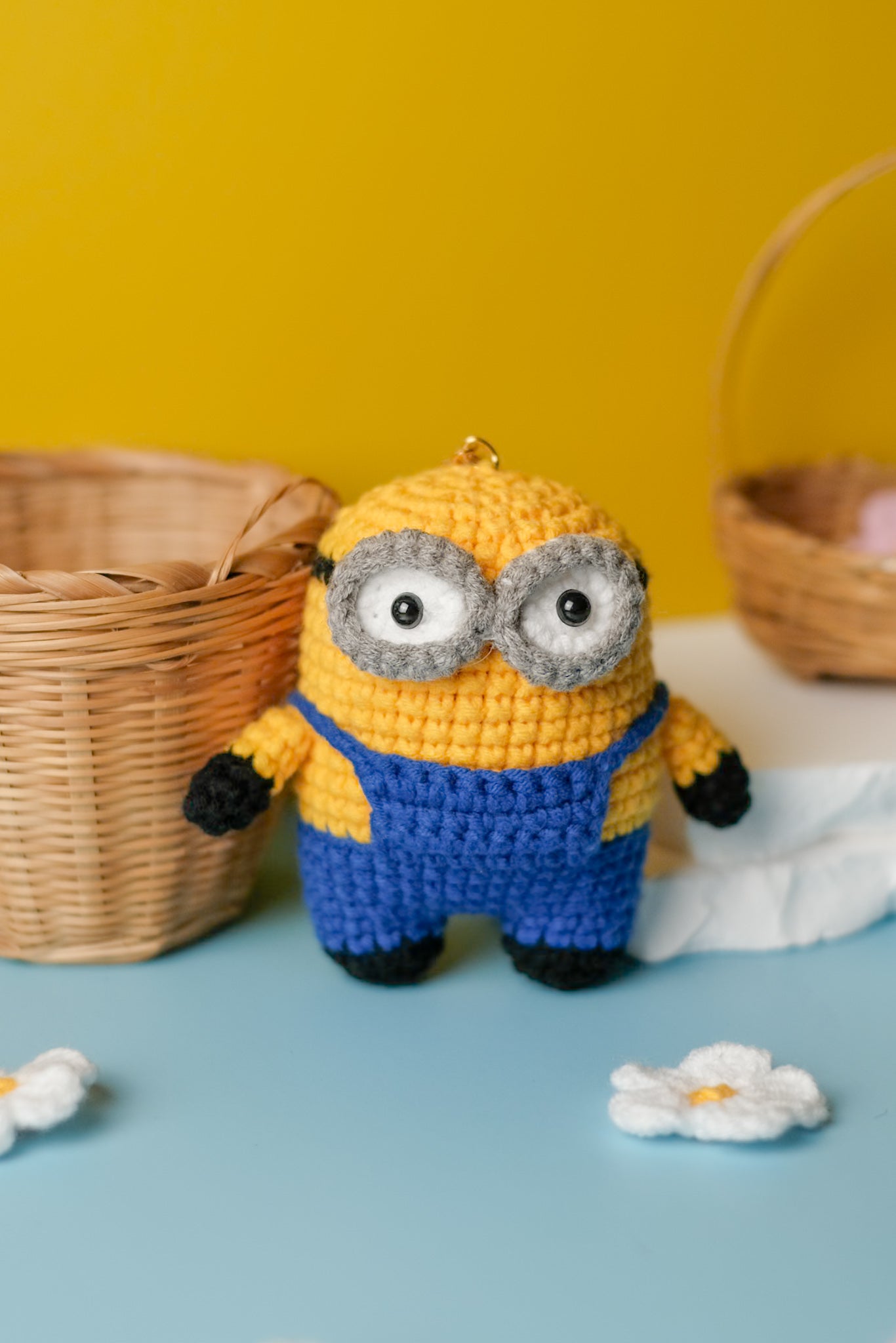 Crochet Minion Keychain
