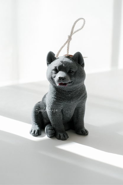 SHIBA INU DOG CANDLE