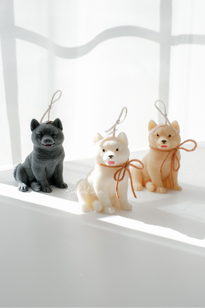 SHIBA INU DOG CANDLE